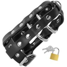 Darkness KLETKA ZA PENIS Darkness Leather Chastity Cage 
