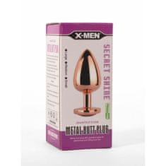 X-MEN ANALNI ČEP X-MEN Secret Shine Rose Gold Heart (L)