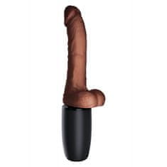 King Cock Plus TOPLOTNI VIBRATOR King Cock Plus Triple Threat Brown