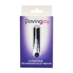 Loving Joy VIBRATOR Loving Joy 10 Function Rechargeable Silver