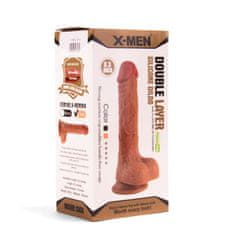 X-MEN DILDO X-MEN Double Layer Brown (8,3)