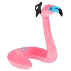 Spokey SERPENTE Otroški potovalni vzglavnik v obliki flaminga z držalom za telefon