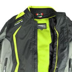 Cappa Racing Ženska moto jakna AREZZO textilní črna/zelena XL