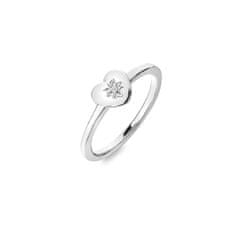 Hot Diamonds Romantični srebrni prstan z diamantom Most Loved DR241 (Obseg 56 mm)