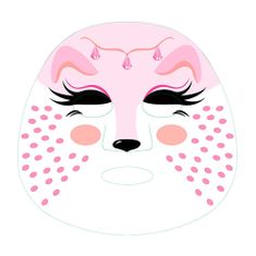 Top Model Obličejová maska , Růžová, Liška