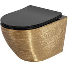 REA Viseča straniščna školjka Carlo Brush Gold