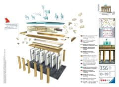 Ravensburger 3D sestavljanka Brandenburška vrata, Berlin 356 kosov