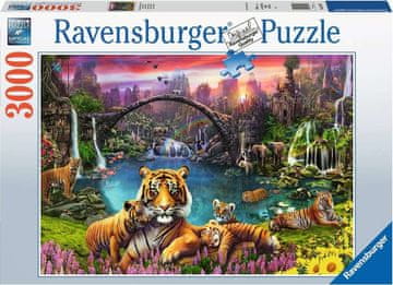 Ravensburger Puzzle Tigri v raju 3000 kosov