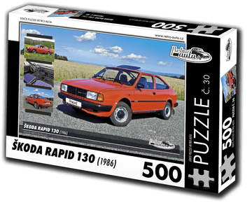 RETRO-AUTA Puzzle št. 30 Škoda Rapid 130 (1986) 500 kosov