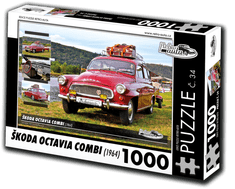 RETRO-AUTA Puzzle št. 34 Škoda Octavia Combi (1964) 1000 kosov