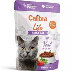 Calibra Kapsule Cat Life. Odrasla telečja v omaki 85 g