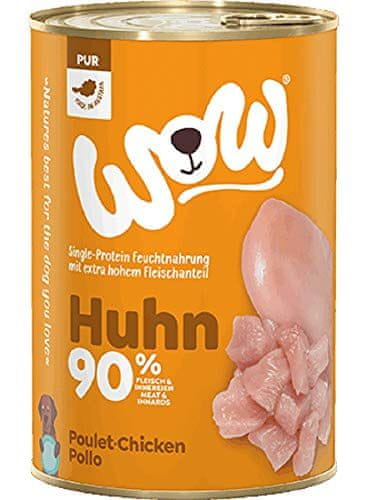 Dog's Love WOW PUR Piščančji monoprotein v pločevinki 400g