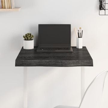 Vidaxl vidaXL Mizna plošča temno rjava 60x60x(2-6) cm masiven hrastov les