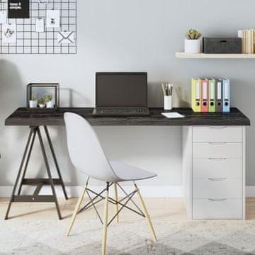 Vidaxl vidaXL Mizna plošča temno rjava 160x60x(2-4) cm masiven hrastov les