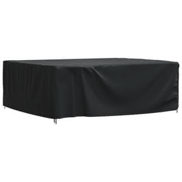 Vidaxl Pokrivalo za vrtno pohištvo črno 250x210x90 cm vodoodporno 420D