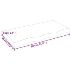 Vidaxl Kopalniški pult 80x40x(2-6) cm neobdelan trden les