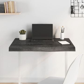 Vidaxl vidaXL Mizna plošča temno rjava 80x60x(2-6) cm masiven hrastov les