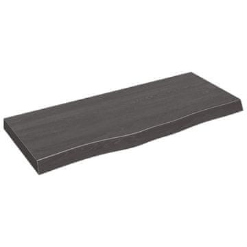 Vidaxl Kopalniški pult temno rjav 100x40x(2-6) cm obdelan trden les