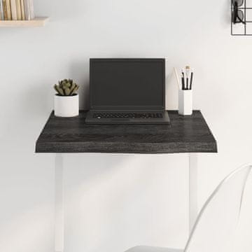 Vidaxl vidaXL Mizna plošča temno rjava 60x60x(2-4) cm masiven hrastov les