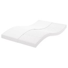 shumee vidaXL Vzmetnica iz pene bela 140x190 cm 7-conska trdota 20 ILD