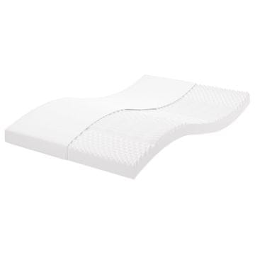 shumee vidaXL Vzmetnica iz pene bela 120x220 cm 7-conska trdota 20 ILD