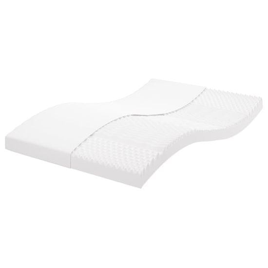 shumee vidaXL Vzmetnica iz pene bela 140x190 cm 7-conska trdota 20 ILD