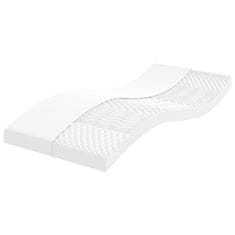shumee vidaXL Otroška vzmetnica iz pene bela 80x160 cm 7-conska trdota 20 ILD