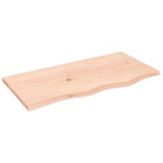 Vidaxl Kopalniški pult 80x40x2 cm neobdelan trden les