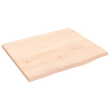 Vidaxl Mizna plošča 60x50x2 cm neobdelana trdna hrastovina