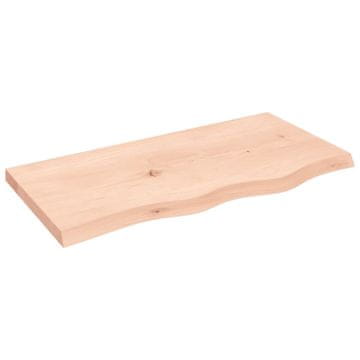 Vidaxl Mizna plošča 80x40x(2-4) cm neobdelana trdna hrastovina