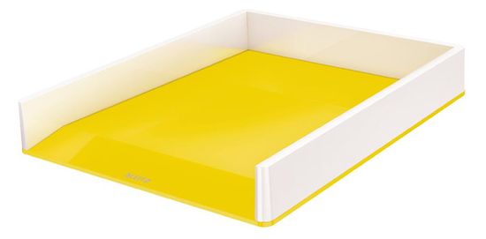 Leitz Dvobarvna škatla za shranjevanje WOW, bela/rumena