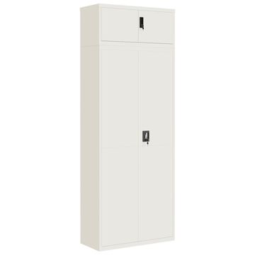 Vidaxl Arhivska omara bela 90x40x240 cm jeklo