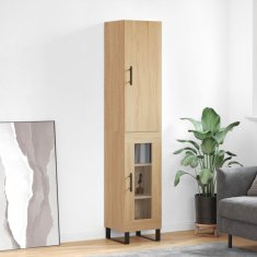 Vidaxl Visoka omara sonoma hrast 34,5x34x180 cm inženirski les