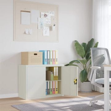 Vidaxl vidaXL Omara za dokumente svetlo siva 90x40x70 cm jeklo