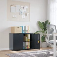 Vidaxl Arhivska omara antracitna 90x40x70 cm jeklo