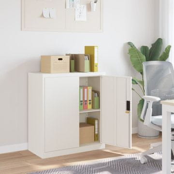 Vidaxl vidaXL Omara za dokumente bela 79x40x90 cm jeklo