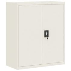 Vidaxl Arhivska omara bela 90x40x105 cm jeklo