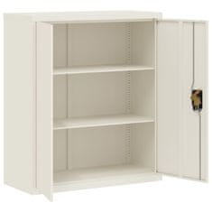 Greatstore Arhivska omara bela 90x40x105 cm jeklo