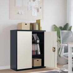 Vidaxl Arhivska omara antracitna in bela 90x40x105 cm jeklo