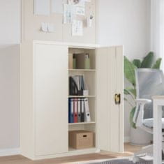 Vidaxl Arhivska omara bela 90x40x140 cm jeklo