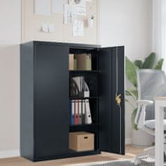 Vidaxl Arhivska omara antracitna 90x40x140 cm jeklo