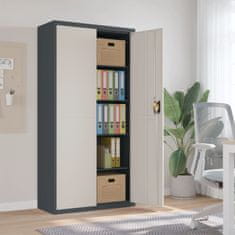 Vidaxl Arhivska omara antracitna in bela 90x40x180 cm jeklo