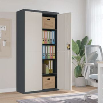 Vidaxl Arhivska omara antracitna in bela 90x40x180 cm jeklo