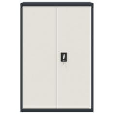 Vidaxl Arhivska omara antracitna in bela 90x40x140 cm jeklo