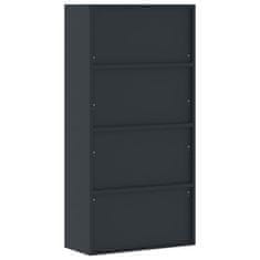 Greatstore Arhivska omara antracitna 90x40x180 cm jeklo