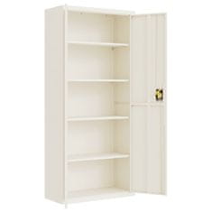 Vidaxl Arhivska omara bela 90x40x200 cm jeklo