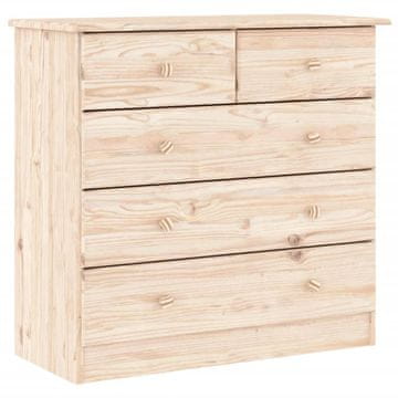 Vidaxl Predalnik ALTA 77x35x73 cm trdna borovina