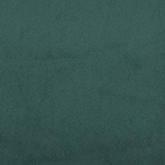 Vidaxl Box spring postelja z vzmetnico temno zelen 120x190 cm žamet