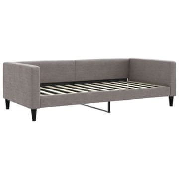 Vidaxl Raztegljiva postelja taupe 100x200 cm blago