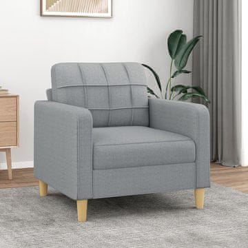 Vidaxl vidaXL Fotelj, svetlo siv, 60 cm, prevleka iz blaga